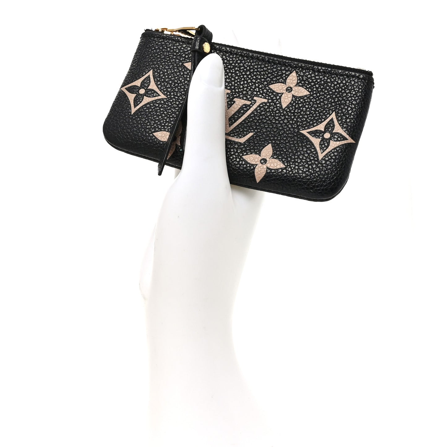 Empreinte Monogram Giant Key Pouch Black Beige