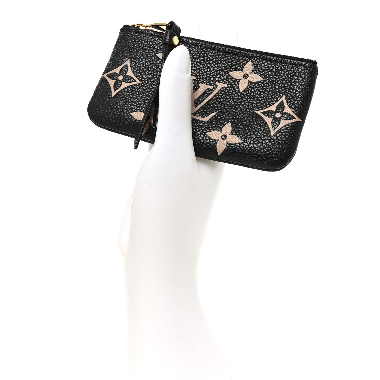 Louis Vuitton Empreinte Monogram Giant Key Pouch Black Beige 2 of 7