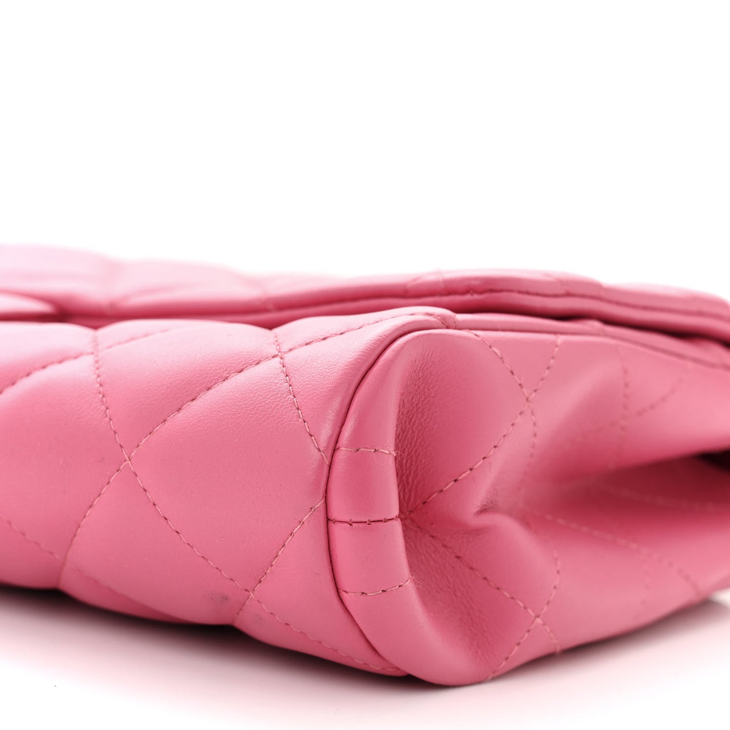 Lambskin Quilted Clutch With Chain Flap Pink