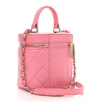 Chanel Lambskin Quilted Trendy Vanity Case Pink 3 of 11