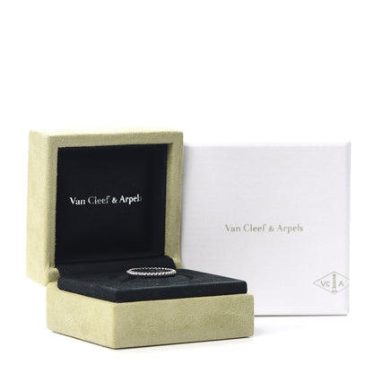 Van Cleef & Arpels 18K White Gold Small Perlee Ring 55 7.25 6 of 6
