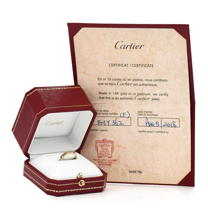 Cartier 18K Pink White Yellow Gold 3.5mm Vendome Louis Cartier Wedding Band Ring 46 3.75 5 of 5