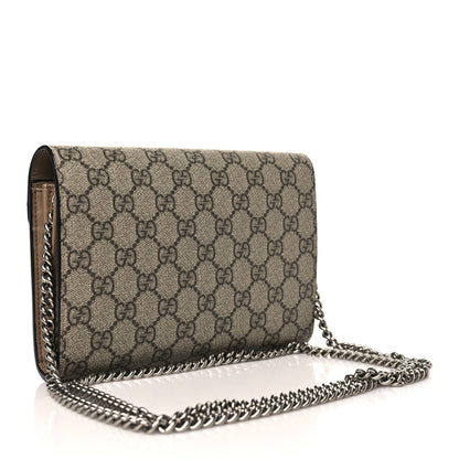 Gucci GG Supreme Monogram Mini Dionysus Chain Wallet Beige Taupe 3 of 9