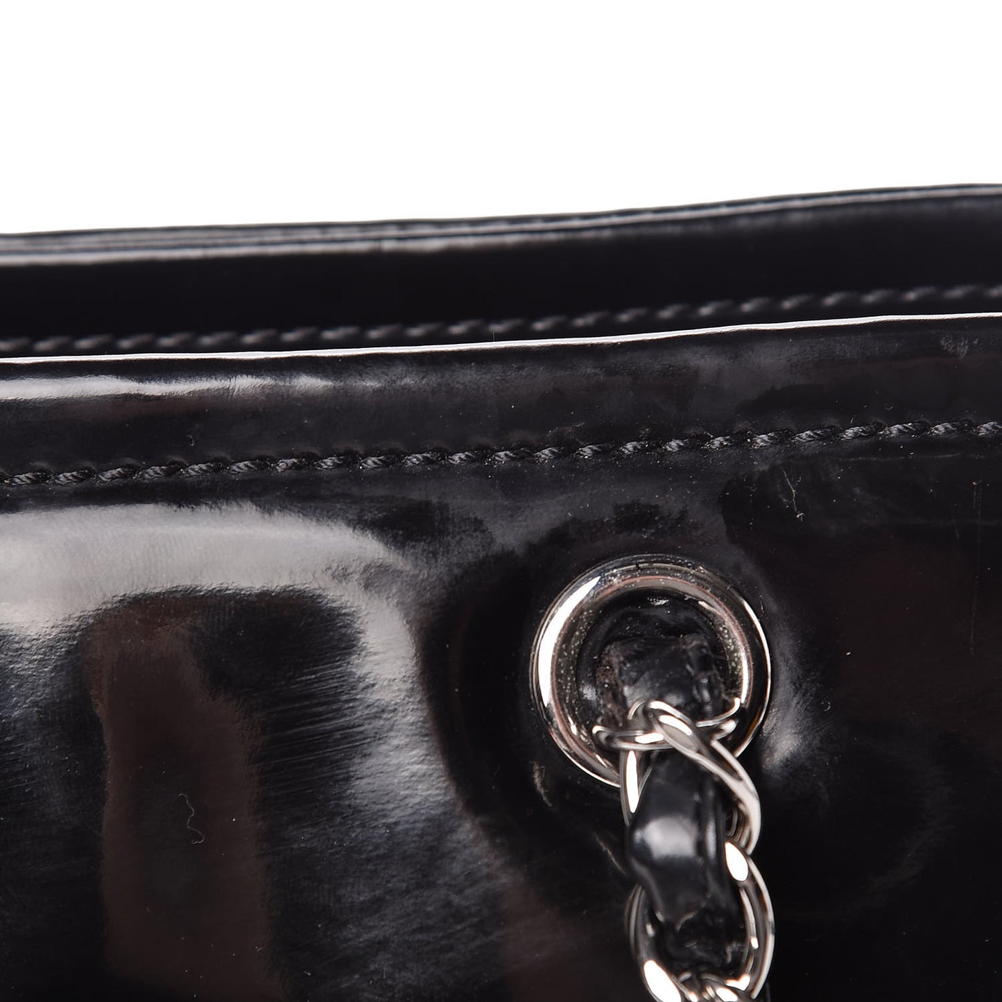 Vinyl Lipstick Ligne Tote Black