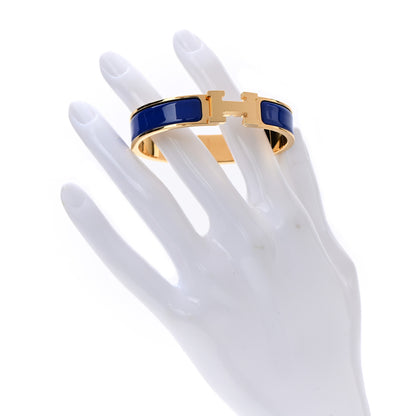 Hermes Narrow Enamel Clic Clac H Bracelet PM Bleu Royal 2 of 5