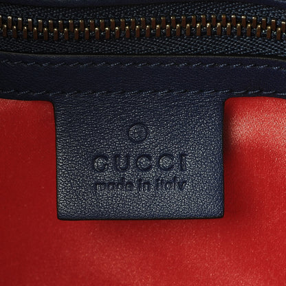 Gucci Velvet Matelasse Small GG Marmont Shoulder Bag Cobalt Blue 6 of 7
