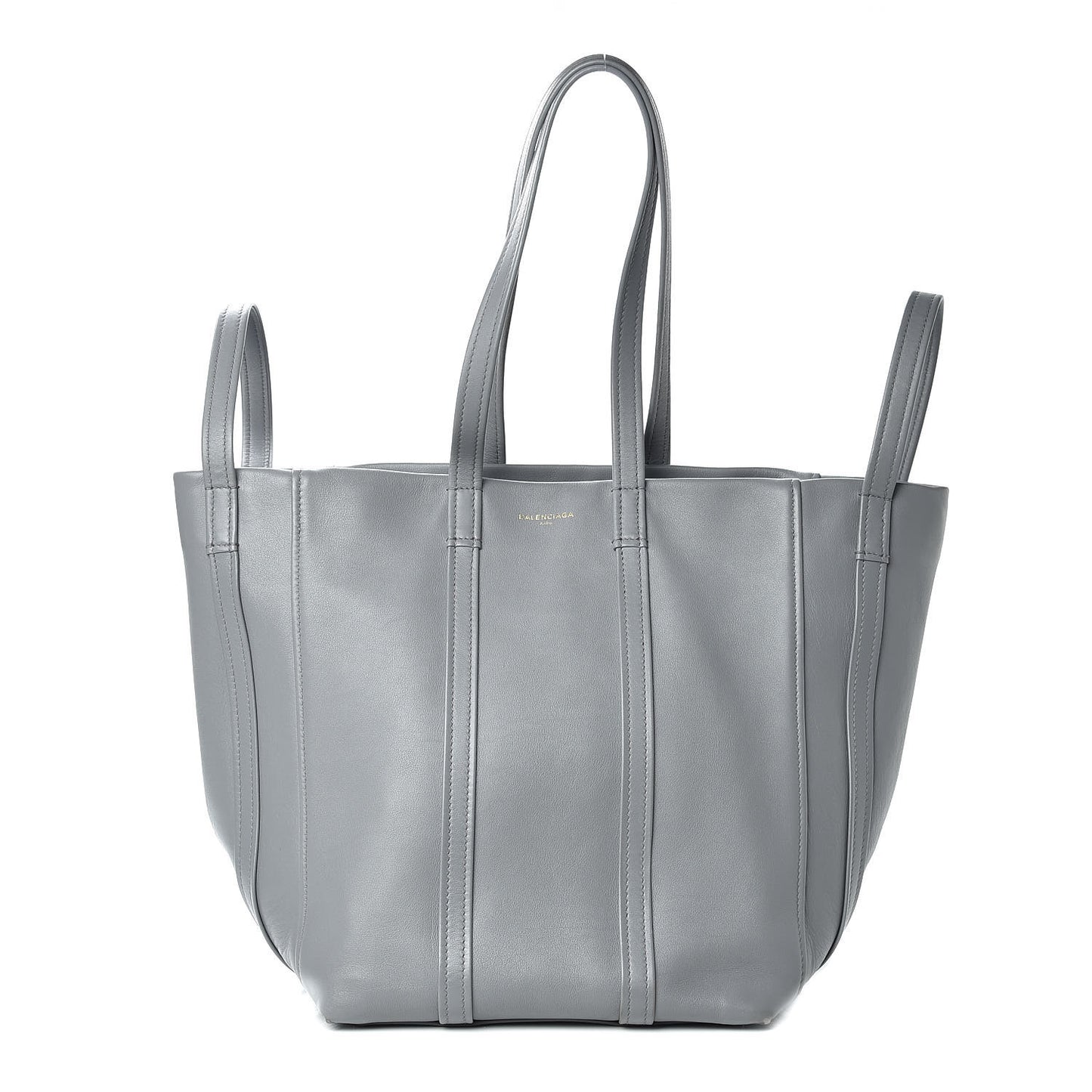 Calfskin Large Laundry Cabas Tote Gris Pyrite
