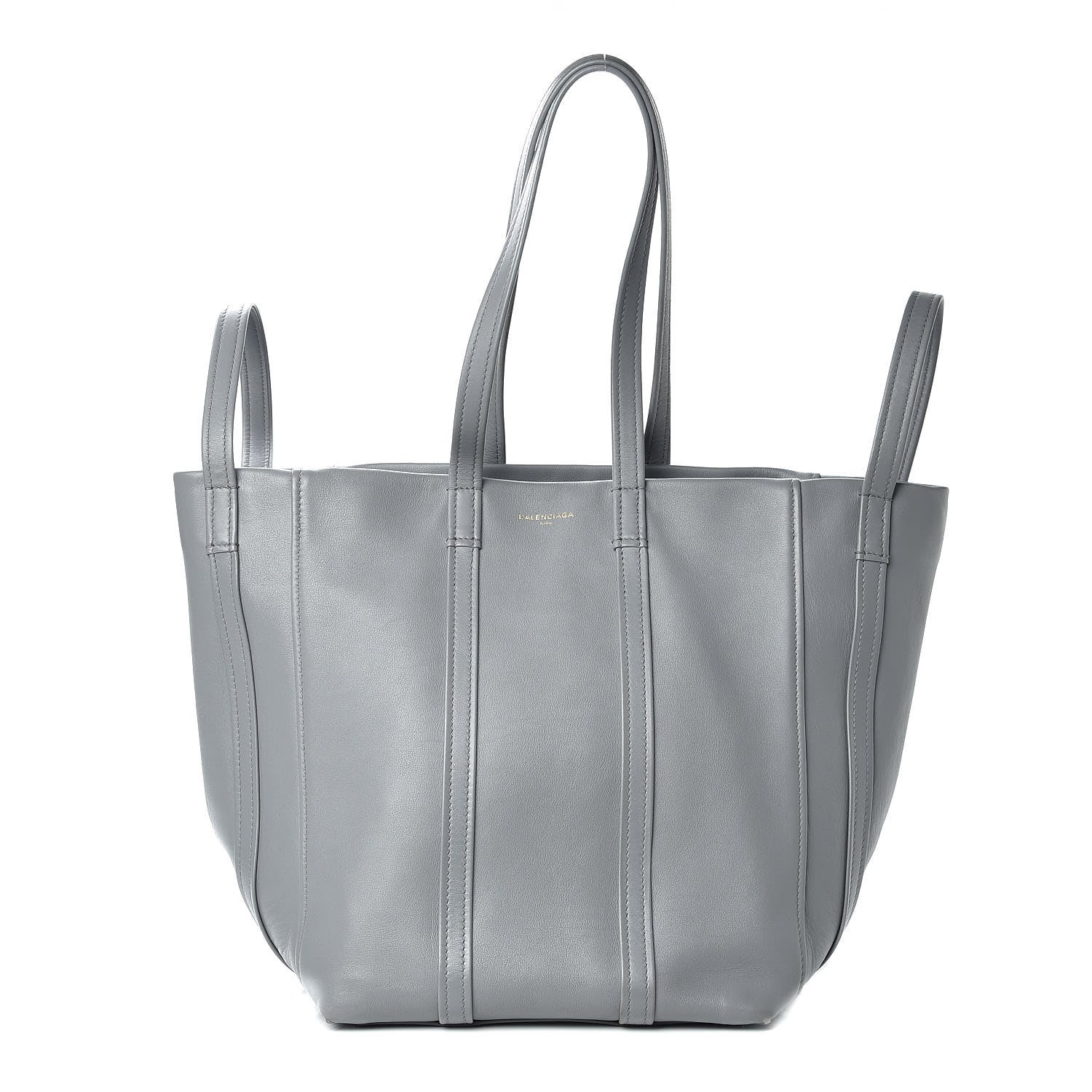 Balenciaga Calfskin Large Laundry Cabas Tote Gris Pyrite 1 of 14