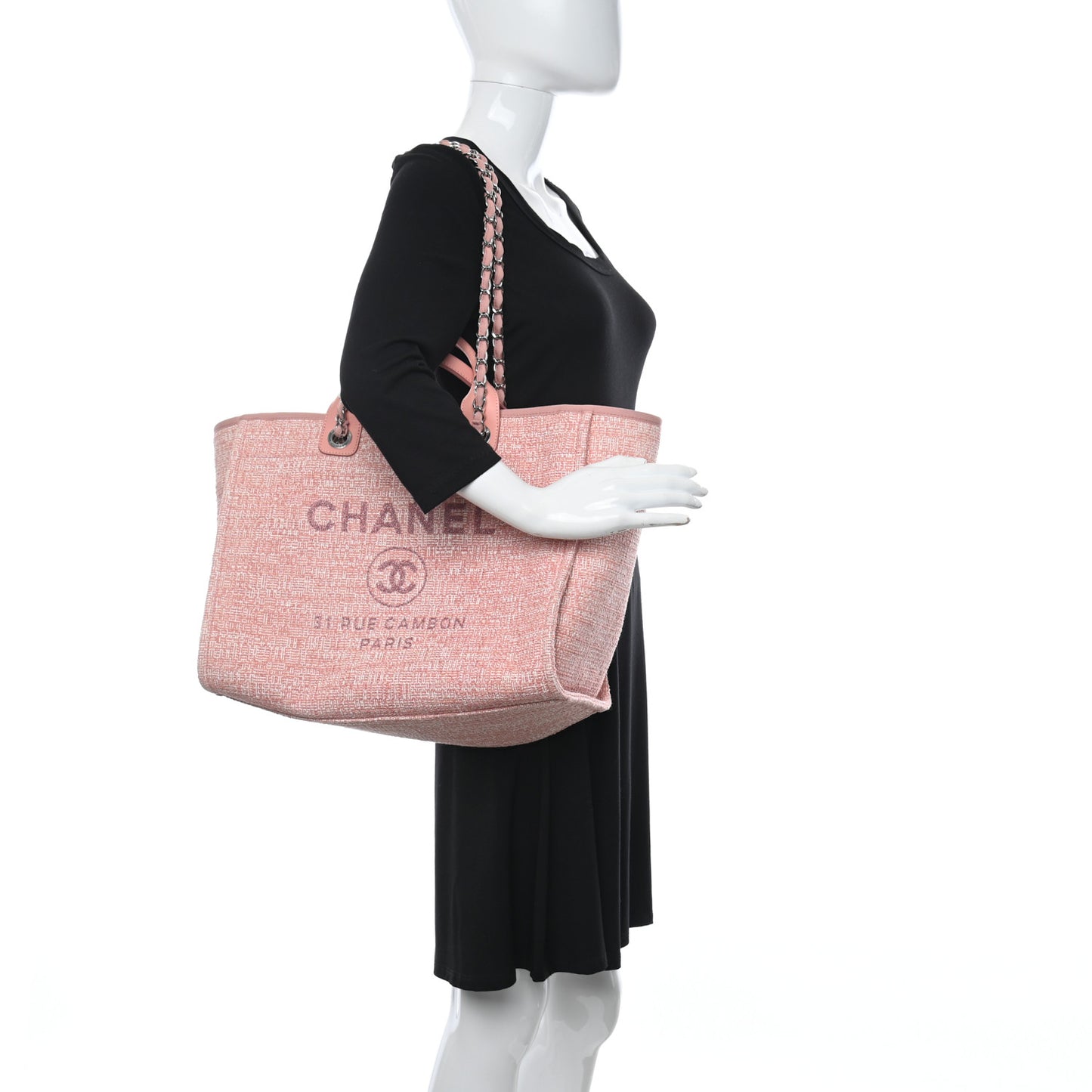 Canvas Medium Deauville Tote Pink