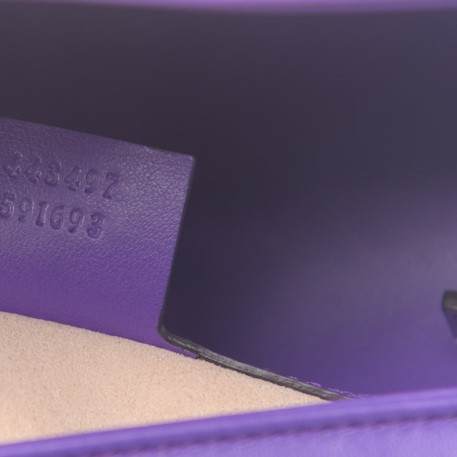 Gucci Calfskin Matelasse Small GG Marmont Shoulder Bag Shine Purple 7 of 10