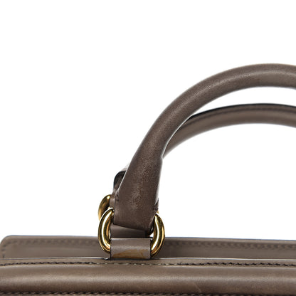 Gucci Calfskin Duilio Brogue Top Handle Bag Grey 8 of 17