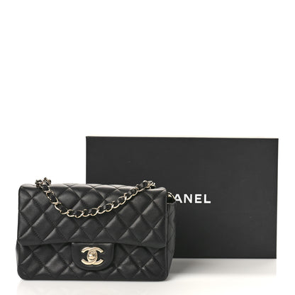 Chanel Lambskin Quilted Mini Rectangular Flap Black 10 of 10