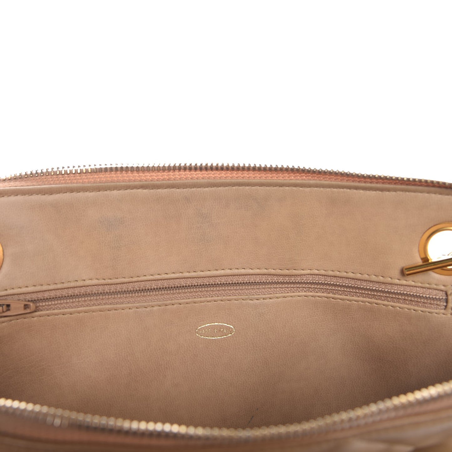 Lambskin Quilted Shoulder Bag Beige