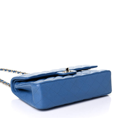 Chanel Caviar Quilted Medium Double Flap Blue 3 of 5