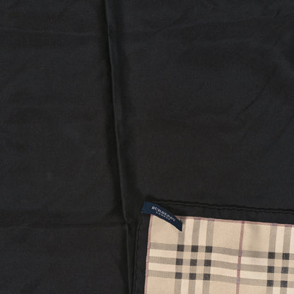 Burberry Silk Check Square Scarf Beige Black 3 of 4