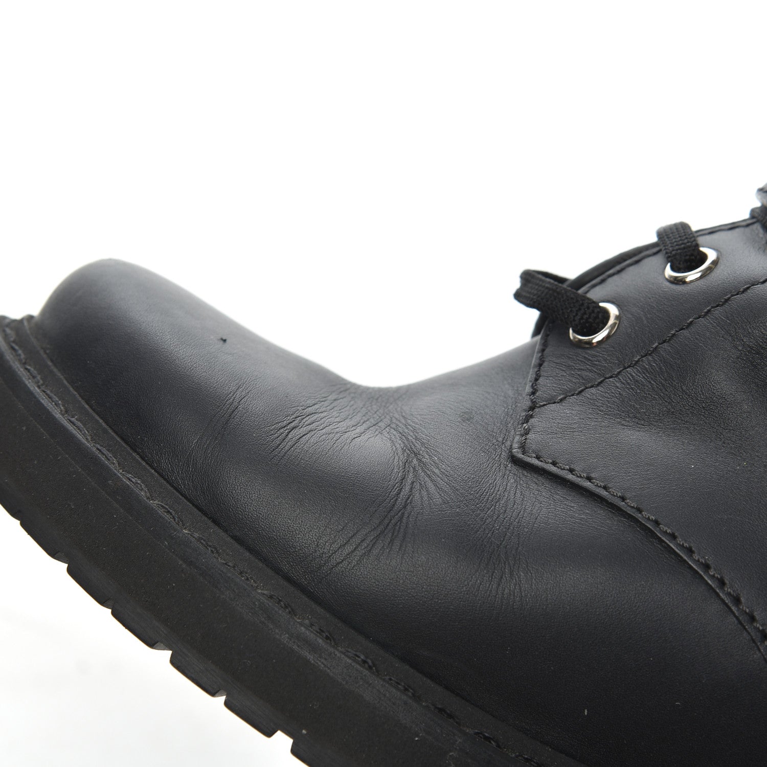 Fendi Calfskin Combat Boots 36.5 Black 15 of 17