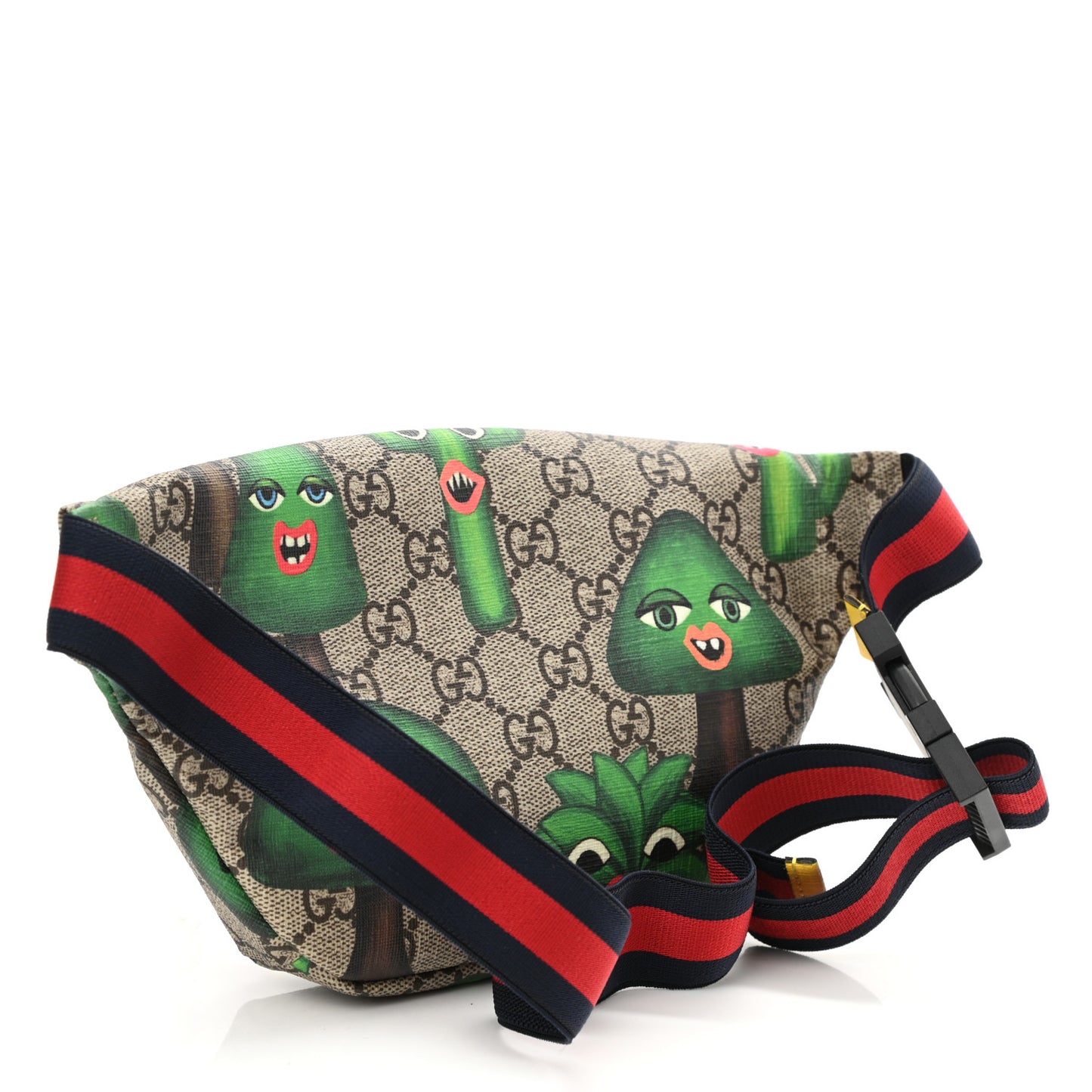 GG Supreme Monogram Smiling Plants Childrens Belt Bag Multicolor