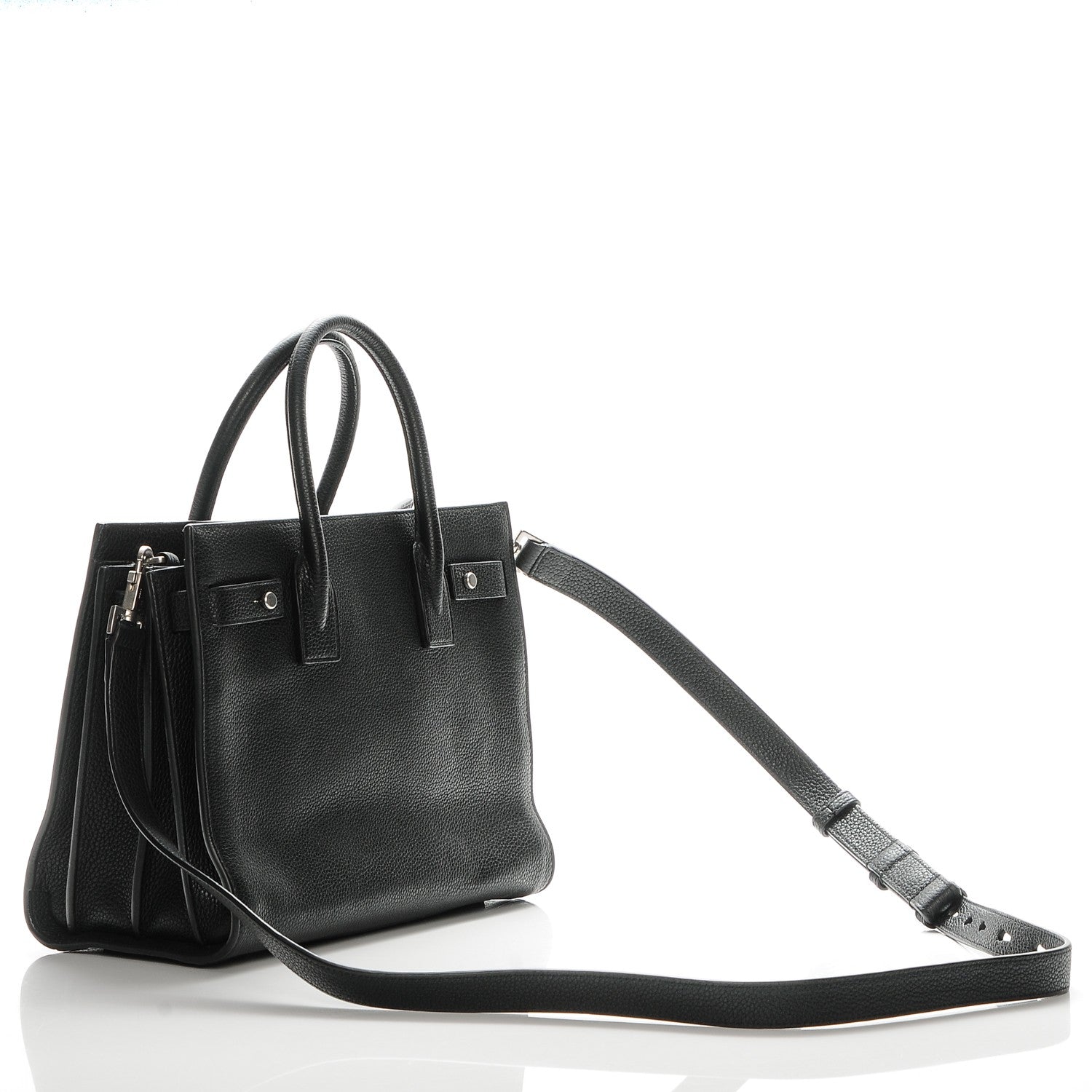 Saint Laurent Grained Calfskin Baby Sac De Jour Black 3 of 6