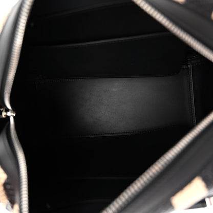 Delvaux Raffia Striped Cool Box MM Satchel Black Naturel 5 of 9