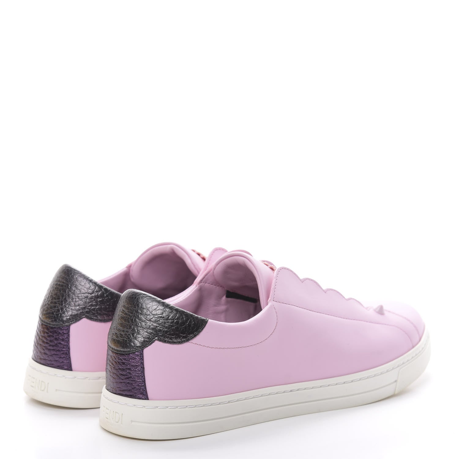 Fendi Vitello Lurex Rockoclick Slip On Sneakers 37 Lavanda 4 of 11