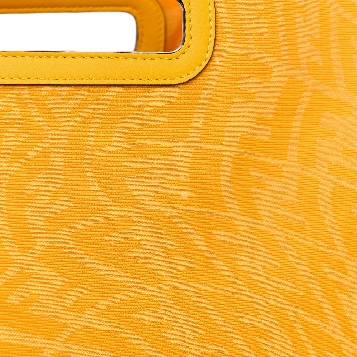 Fendi X SARAH COLEMAN Fabric Jacquard Vitello Grace Light FF Vertigo East West Shopper Tote Mimosa 11 of 13