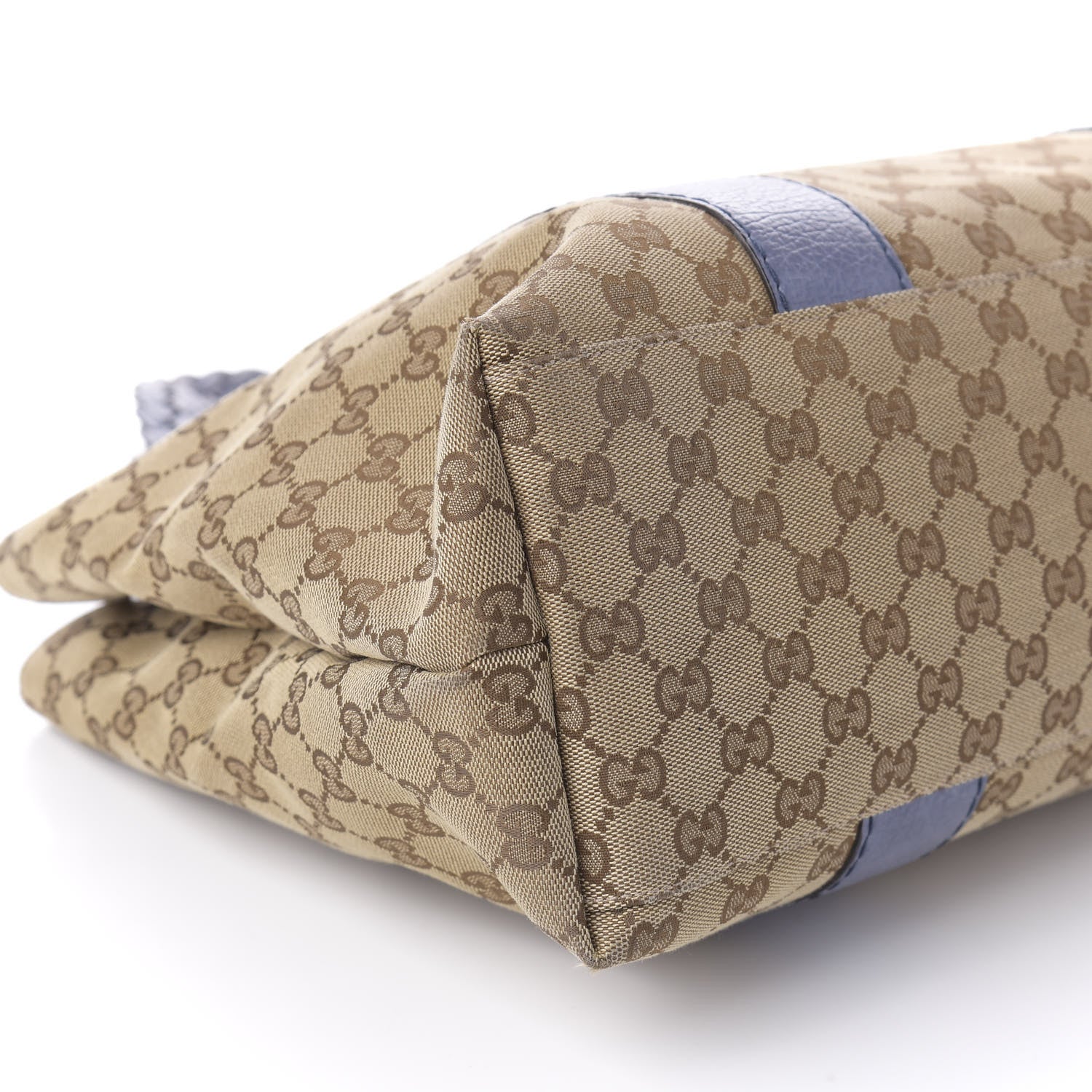 Gucci Monogram Medium Bamboo Bar Tote Blue 6 of 10