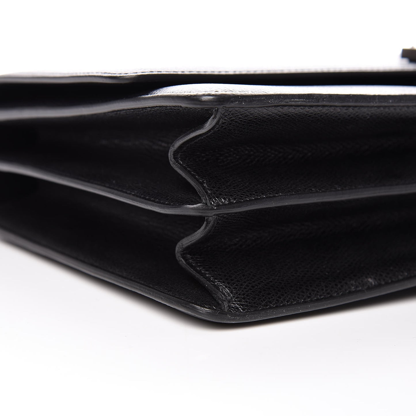 Baby Grained Calfskin Medium Case Flap Black