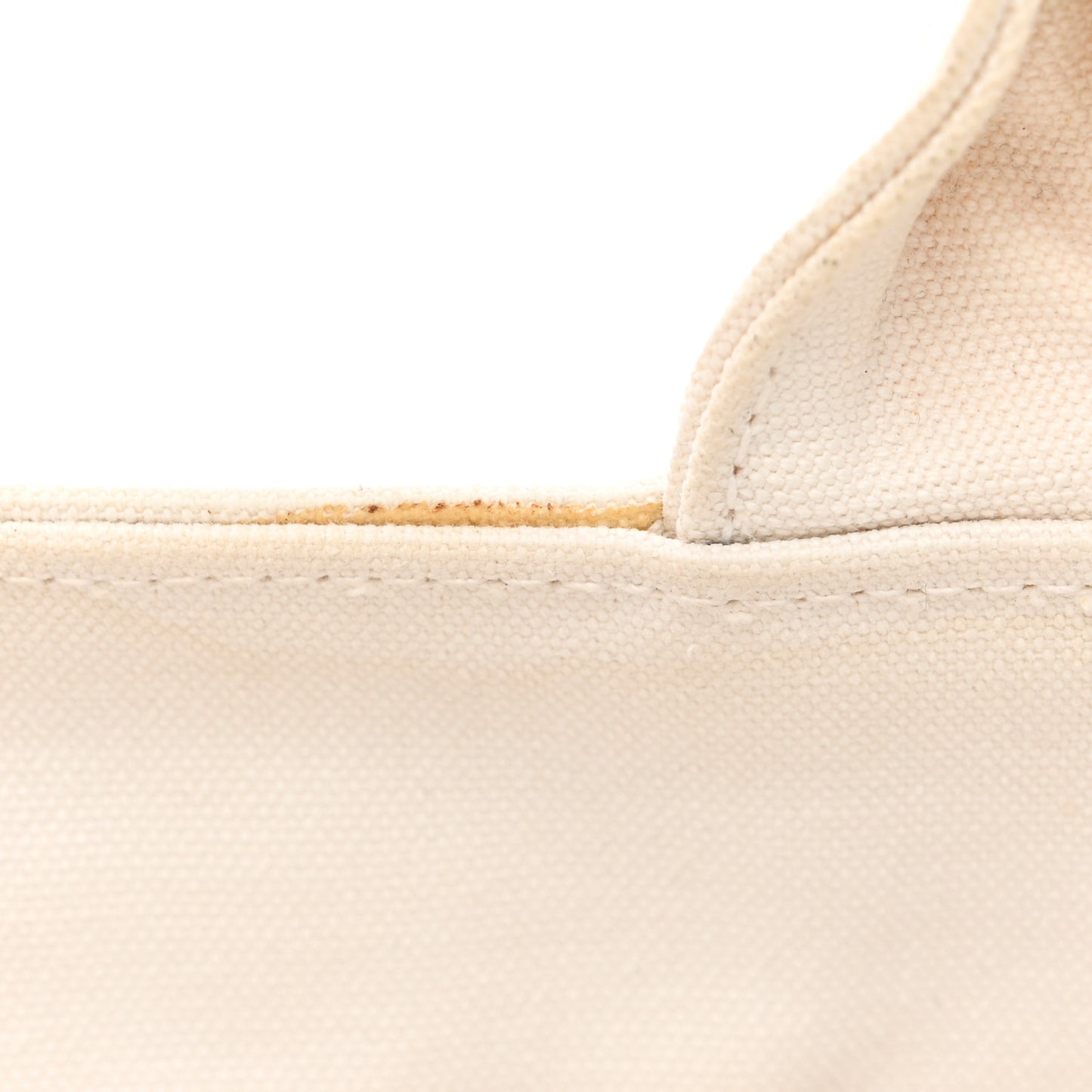 Canvas Wicker Shoulder Bag White Tan
