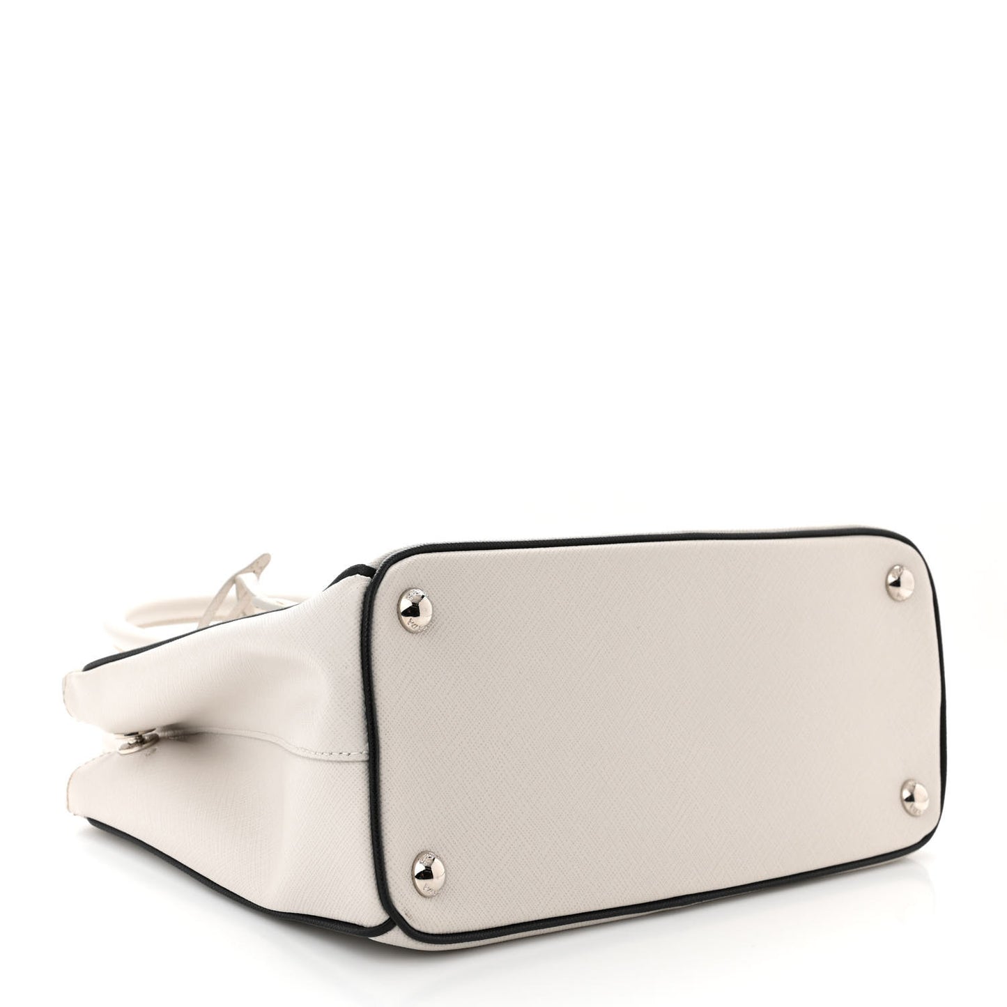 Saffiano Lux Small Galleria Double Zip Tote White