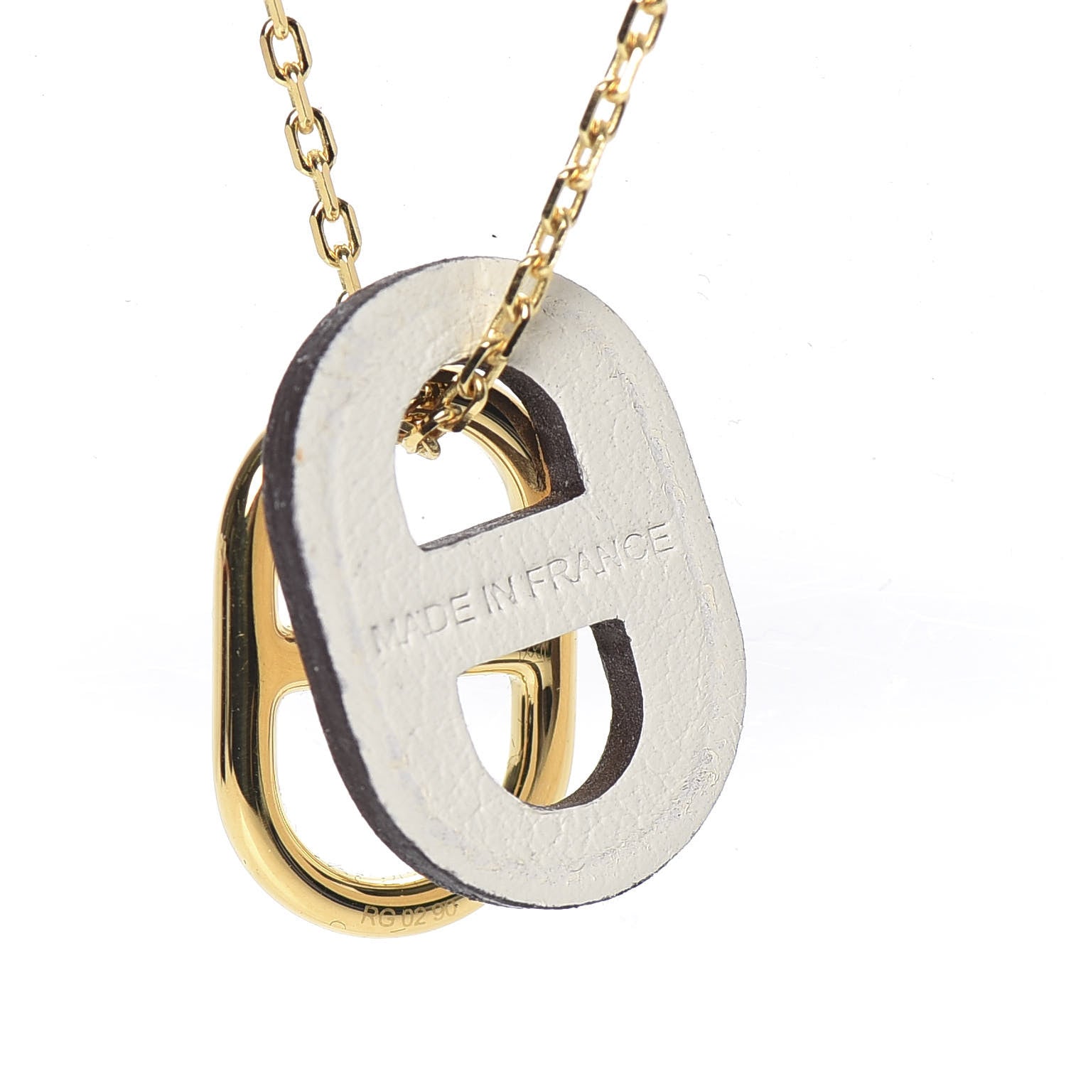 Hermes Swift O'Maillon Pendant Necklace White 5 of 7