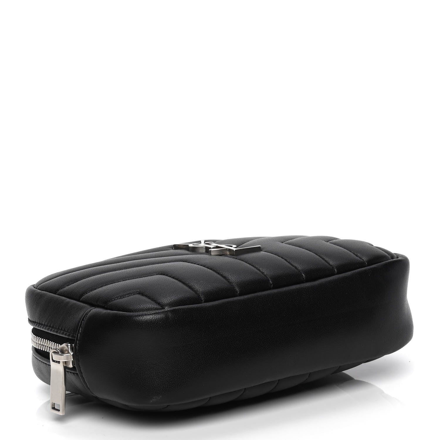 Saint Laurent Lambskin Y Quilted Monogram Loulou Cosmetic Case Black 3 of 6