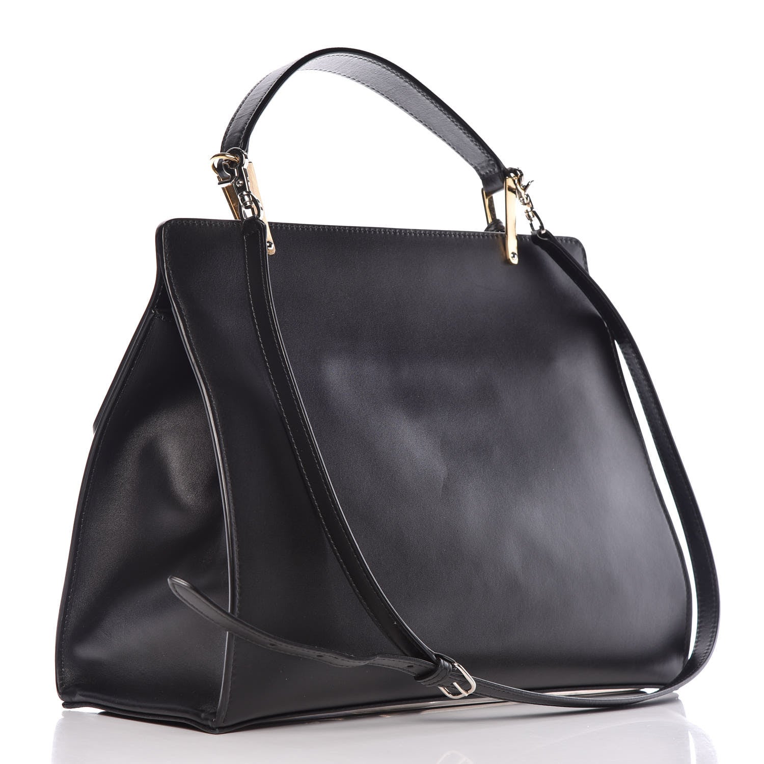 Balenciaga Calfskin Le Dix M Cartable Shoulder Bag Black 3 of 17