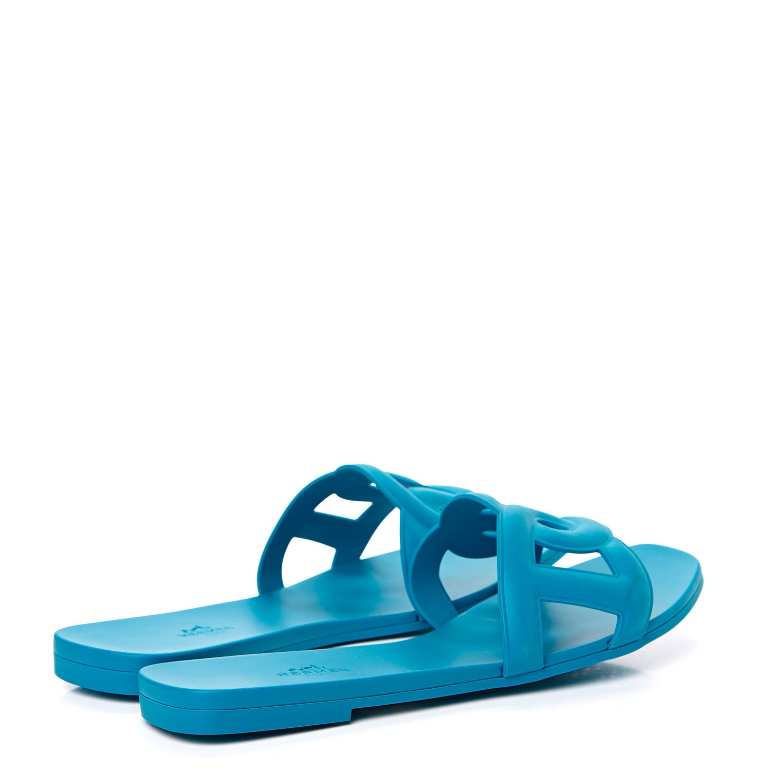 Hermes Rubber Aloha Sandals 41 Bleu Vif 4 of 8