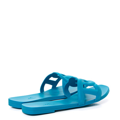 Hermes Rubber Aloha Sandals 41 Bleu Vif 4 of 8