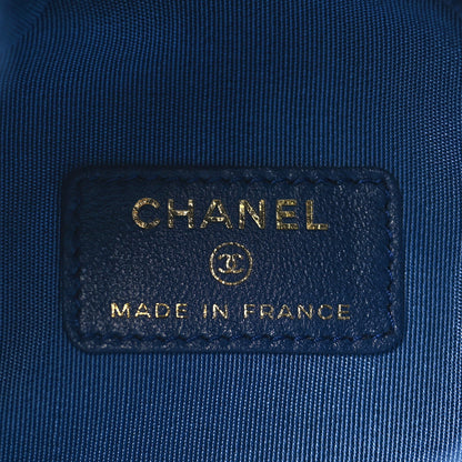 Chanel Denim Quilted Mood Mini Bucket With Chain Blue Multicolor 6 of 11