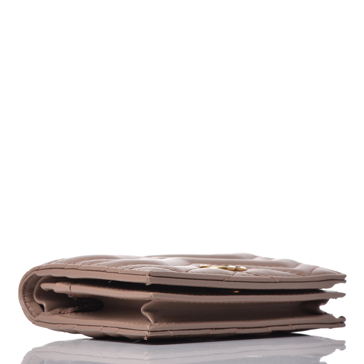 Calfskin Matelasse GG Marmont Card Case Wallet Porcelain Rose