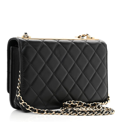 Chanel Lambskin Quilted Trendy CC Wallet On Chain WOC Black 3 of 11