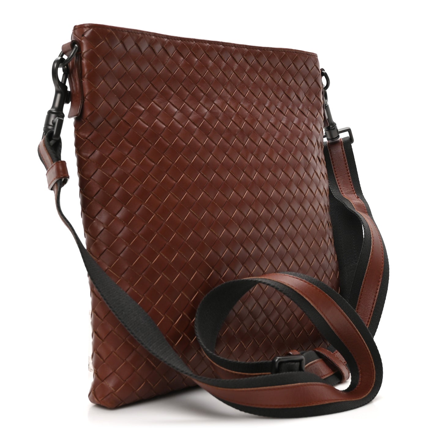 Nappa Intrecciato VN Crossbody Messenger Bag Rust