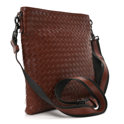 Bottega Veneta Nappa Intrecciato VN Crossbody Messenger Bag Rust 3 of 10