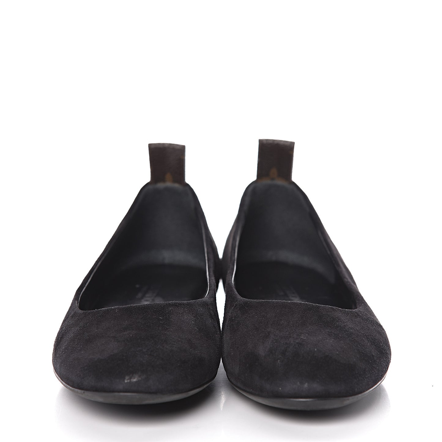 Suede Monogram Uniformes Ballet Flats 36.5 Black