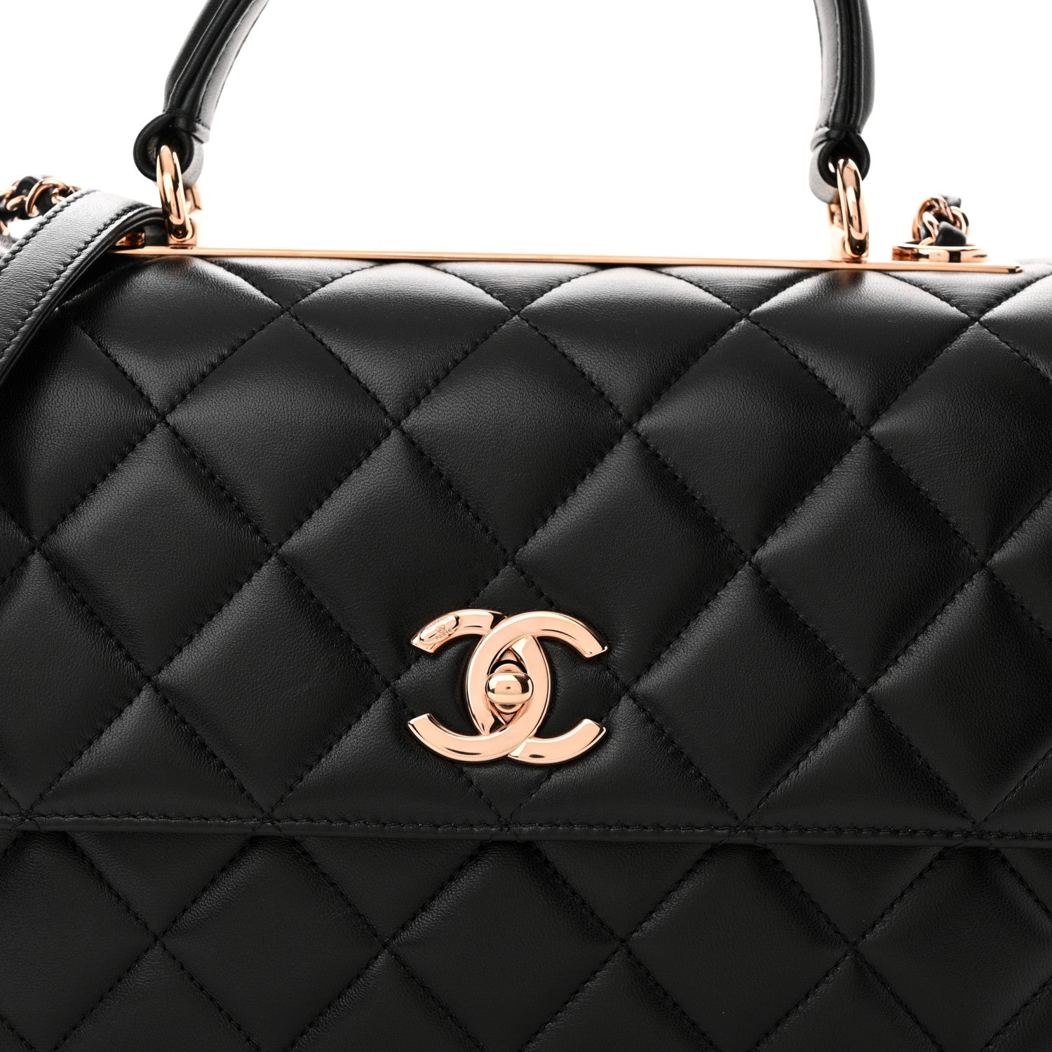 Chanel Lambskin Quilted Medium Trendy CC Flap Dual Handle Bag Black 8 of 10