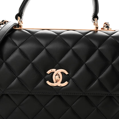 Chanel Lambskin Quilted Medium Trendy CC Flap Dual Handle Bag Black 8 of 10