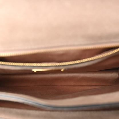Miu Miu Goatskin Madras Soft Calfskin Crystal Embellished Top Handle Bag Mughetto 5 of 11