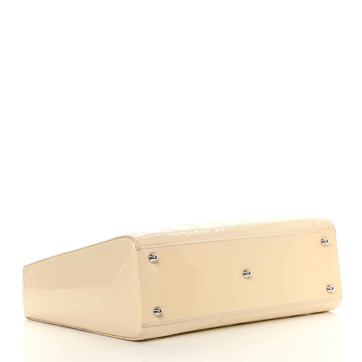 Christian Dior Patent Cannage Large Lady Dior White 4 of 17