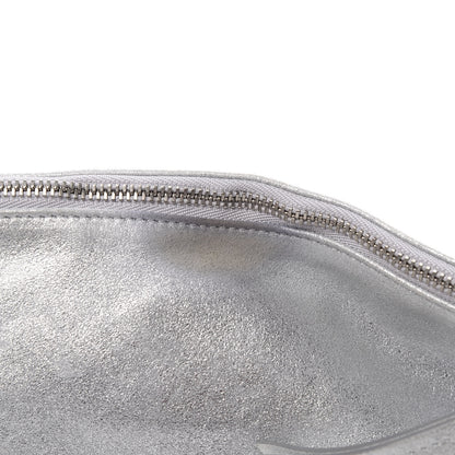 Jimmy Choo Metallic Goatskin Callie Mea Tassel Shoulder Bag Silver 11 of 11