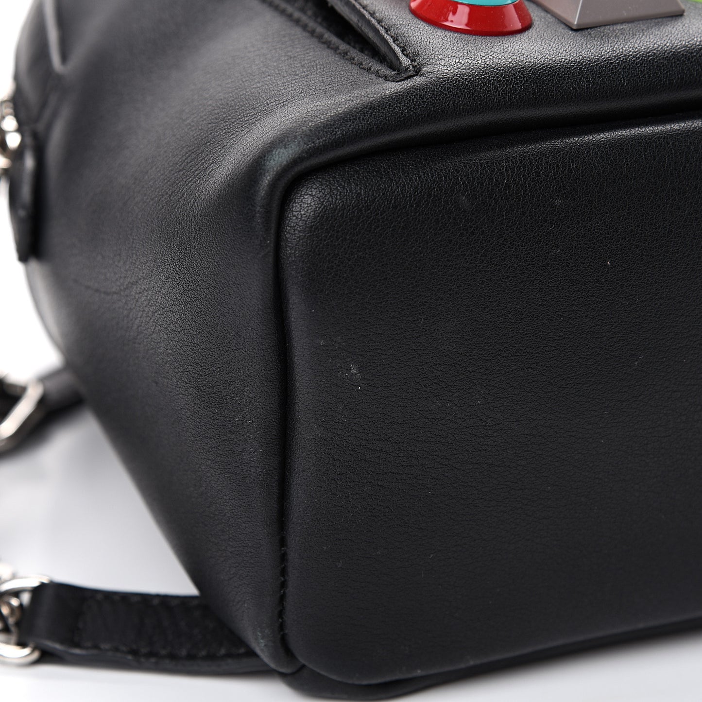 Vitello Dolce Studded Mini Backpack Black Multicolor