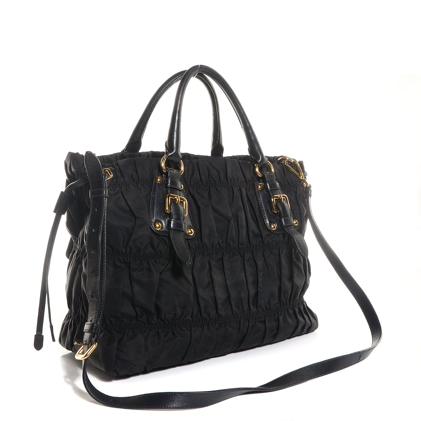 Tessuto Nylon Gaufre Tote Nero Black