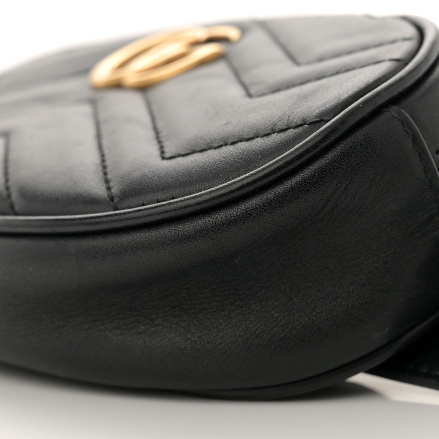 Calfskin Matelasse GG Marmont Belt Bag 85 34 Black