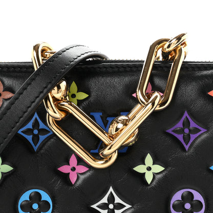Louis Vuitton LV X TM Lambskin Embossed Monogram Coussin BB Black Multicolor 7 of 9