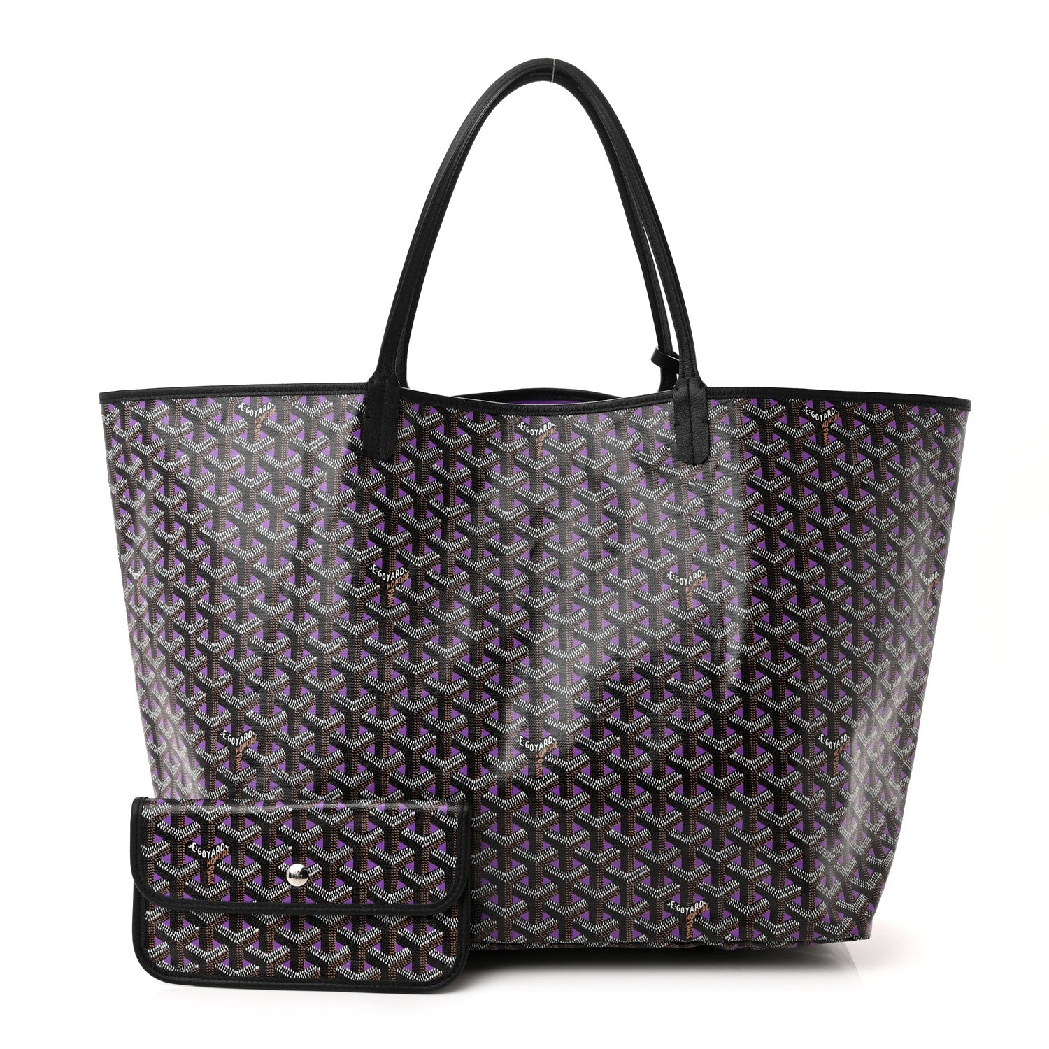 Goyard Goyardine Saint Louis Claire Voie GM Black Purple 1 of 10